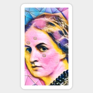 Anne Bronte Pink Portrait | Anne Bronte Pink Artwork 5 Magnet